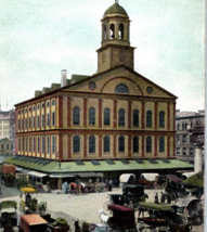 Faneuil Hall Postcard Vintage Boston Massachusetts - £9.67 GBP