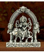 925 silver hindu Goddes Ma Durga statue, figurine,puja article home temp... - $188.72 CAD