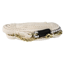 Tabelo 25ft Cotton Lunge Line with Bungee &amp; Brass-Plated Chain - £33.02 GBP