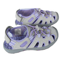 Khombu Girls Athletic Bungee Lace Sandals, 12, Purple - $62.89