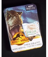 Jurassic World Dominion Sticker &amp; Color Activity Tin New Sealed - £3.93 GBP