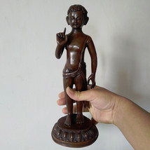 Master Quality Antique Baby Buddha Blessings Statue 11.5&quot;  - Nepal - £431.64 GBP