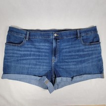 Old Navy Womens Jean Shorts Mid Rise Denim Pockets Cuffed Size 22 - £11.76 GBP