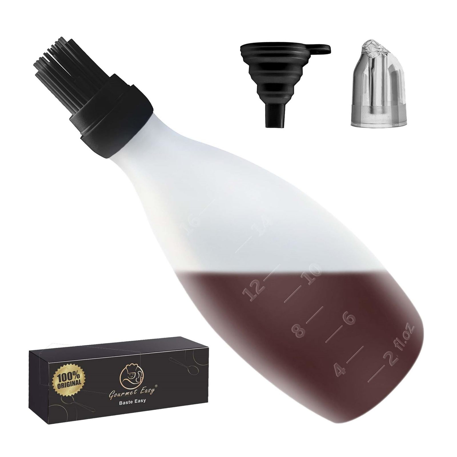 Silicone Basting Brush for Cooking - Oil Dispenser with Brush, All in One Oil B