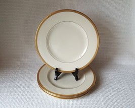 Syracuse DIANE Dinner Plates Ivory China with Gold Encrusted Rims ~ Set ... - £31.13 GBP