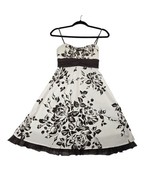 Ruby Rox Womens Size 5 Dress Brown White Floral Rose A Line Knee Length - $14.39