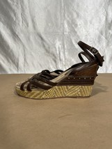 Vintage Mudd Brown &amp; Yellow Platform Wedge Y2K 90’s Sandals Women’s Size 8 - £19.65 GBP