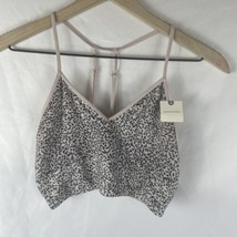 NWT Sz XS Women&#39;s Anthropologie Pink Brown Patterned Bralette - £11.15 GBP