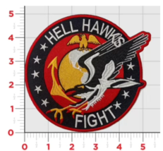 Marine Corps VMF-213 Hell Hawks Wwii Squadron Hook &amp; Loop Embroidered Patch - £31.44 GBP