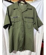 VTG US Military Air Force Command Utility Dura Press OG-507 Shirt NAMED - $34.64