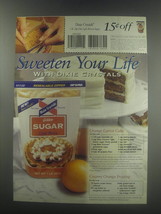 1997 Dixie Crystals Sugar Advertisement - recipe for Orange Carrot Cake - £14.78 GBP