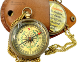 Graduation Gift, Go Confidently Brass Compass Quote Engraved 2024 Sentim... - £29.13 GBP