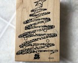 Comotion Scribble Christmas Tree Rubber Stamp #2405 3.75 X 5.25 - $20.42