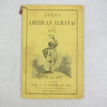 Ayer&#39;s American Almanac Quack Medicine Medical Advertising Antique 1882 ... - $24.99
