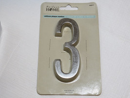 Perfect Home 848917 4 inch Brushed Nickel address plaque house number # ... - $19.79