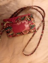 Vera Bradley Zip Sunburst Floral ID Case &amp; Matching Lanyard VG Used Cond... - £14.70 GBP