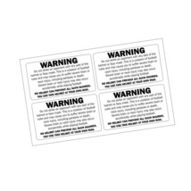 FOOTBALL WARNING decal sticker, Back Rear of Helmet Sports Uniform 4x Small V1 - $9.93