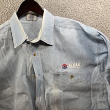VTG Lee Sport Chambray Shirt Texas Motor Speedway Embroidered Size XL - £17.60 GBP