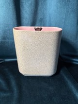 Shawnee &quot;Touche&#39;- Pink Speckled Pillow Vase 1026 Vintage 1950s Oval Shape 7.25&quot; - £20.47 GBP