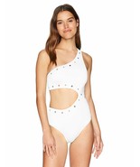 Jessica Simpson Womens White Shoulder Monokini One-Piece Swimsuit, Med M... - $33.12 CAD