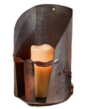 Scoop Candle Sconce in Distressed Metal - $29.00