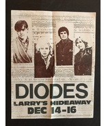 Canada kbd punk THE DIODES original Concert POSTER/FLYER Larry&#39;s Hideawa... - £78.63 GBP