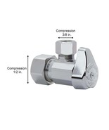 1/2 in. Compression Inlet x 3/8 in. Compression Outlet 1/4-Turn Angle Valve - €19,35 EUR