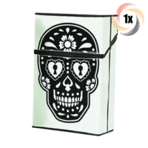 1x Cigarette Case Cinco De Mayo Calavera Plastic Flip Top King Size Glow In Dark - £8.79 GBP