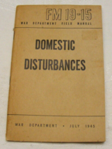Vintage 1945 WW2 Era FM 19-15 Domestic Disturbances War Dept. 3-d - $995.87 MXN