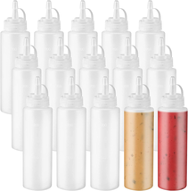 Hamiggaa 15 PCS 8Oz Squeeze Bottles,Plastic Condiment Bottle with Twist ... - $19.56