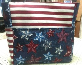 stars stripes america flag USA patriotic barn stars purse project bag handmade - £29.68 GBP