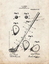 Golf-club Patent Print - Old Look - $185.46 MXN+