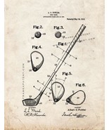 Golf-club Patent Print - Old Look - $9.95+