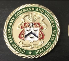 US army Challenge Coin Command And General Staff College CGSC ILE - £22.87 GBP