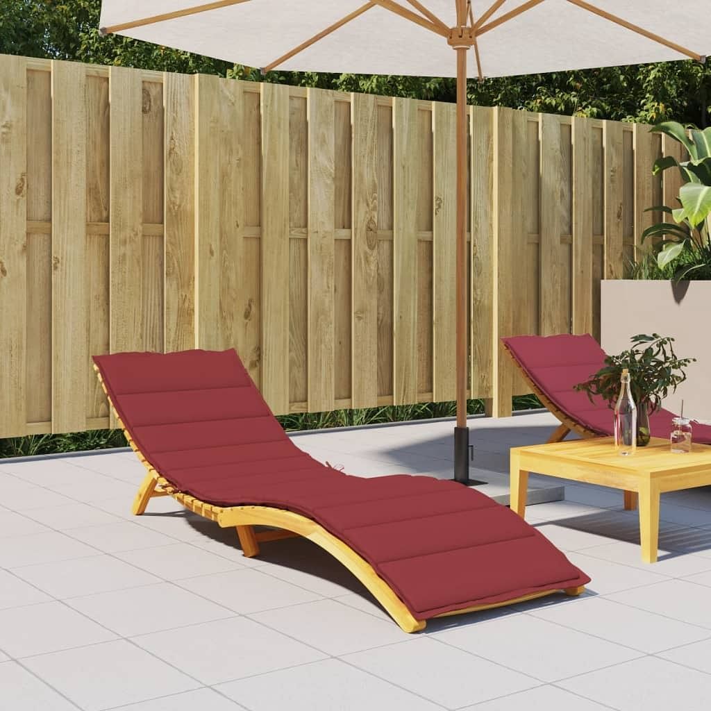 vidaXL Sun Lounger Cushion Wine Red Oxford fabric (100% polyester) - $88.82