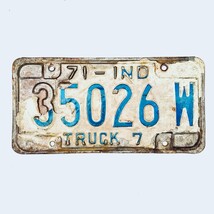 1971 United States Indiana Brown Coutny Truck License Plate 35026 W - $225.96 MXN