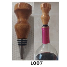 Exquisite Custom Hand-Turned Wood Bottle Stopper - For Wine, Oil, and More - £18.03 GBP