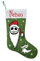 Jack Skellington Christmas Stocking, Personalized Nightmare Before Christmas - £30.37 GBP