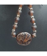 Ancienne perle d&#39;amulette pendentif agate sculpture chinoise tibétaine d... - €47,26 EUR
