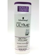 1xSchwarzkopf Essence Ultime Biotin Volume CONDITIONER LIMP HAIR 17.6oz LARGE Sz - $36.62