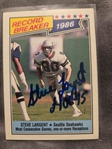 Steve Largent Hand Signed Baseball Card Autographed Seattle Seahawks Auto - $22.00