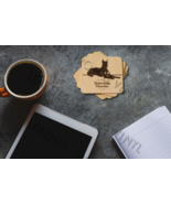 Laser Engraved Doberman Pinscher Dog Laying - Wood Coasters, set of 4 - $19.13 CAD