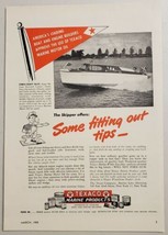 1950 Print Ad Texaco Marine Chris-Craft Super Deluxe Enclosed Cruiser Boats - £10.60 GBP