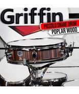 Piccolo Snare Drum 13&quot; x 3.5&quot; by GRIFFIN | 100% Poplar Wood Shell with B... - $50.79