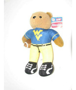 Collegiate Football Team Spirit Plush Bear West Virginia Mountaineers - £11.72 GBP