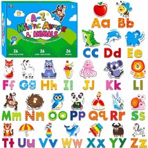 78 Magnetic Alphabet, 26 Uppercase, 26 Lowercase Letters &amp; 26 Object Pat... - £25.09 GBP