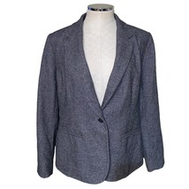 Merona Ebony Birdseye Single Button Wool Blend Blazer 16W New with Tag! - £24.74 GBP