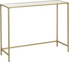 Tempered Glass Sofa Table, Modern Entryway Table, Metal Frame, Simple, Ulgt26G. - £57.35 GBP