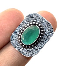 Zambian Emerald Gemstone Handmade Fashion Ethnic Ring Jewelry 7.25&quot; SA 5499 - £3.18 GBP