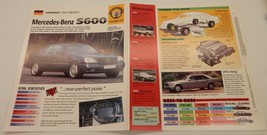 Mercedes-Benz S600 1991-1999 W140 Luxury Car S 600 IMP HOT CARS Brochure - $14.99